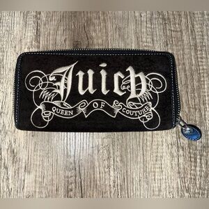 Juicy Couture black velour wallet